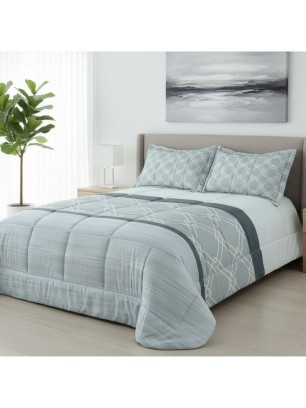 EDREDON ESTAMPADO REVERSIBLE MILAN