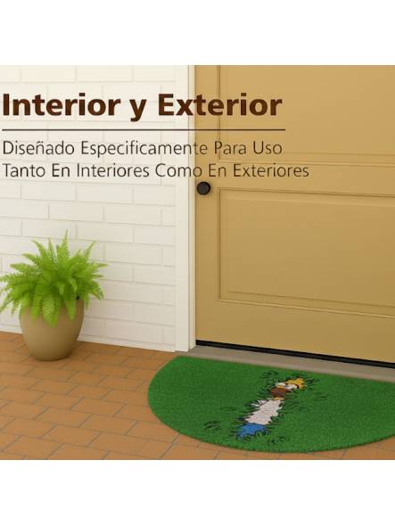 FELPUDO COCO DIBUJO con Base Antideslizante de PVC