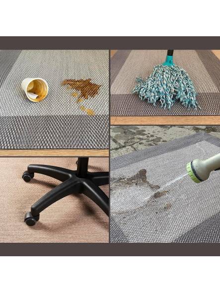 Alfombra vinilica de Tejido Trenzado Premium de Alta Gama Lavable Antideslizante