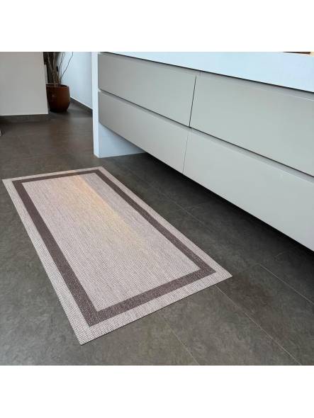 Alfombra vinilica de Tejido Trenzado Premium de Alta Gama Lavable Antideslizante